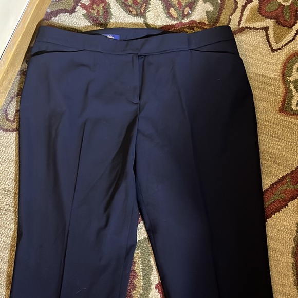 BROOKS BROTHERS Size 16 Black Wool Stretch Trouser No Pleat Wool Career Casual - Picture 8 of 13